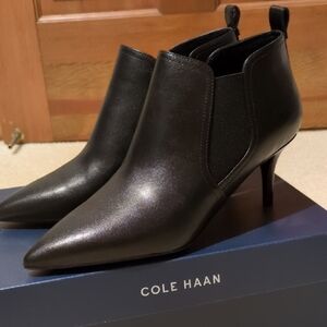 Cole Haan Black Ankle Booties, Size 9 - New In Box